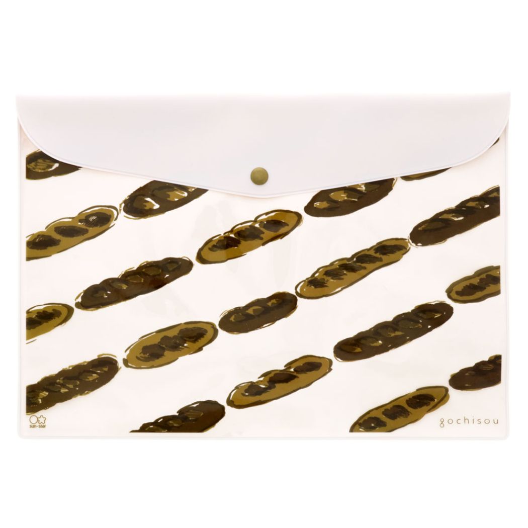 フラットケース 書類ケース gochisou サンスター文具 パン プレゼント 男の子 女の子 ギフト