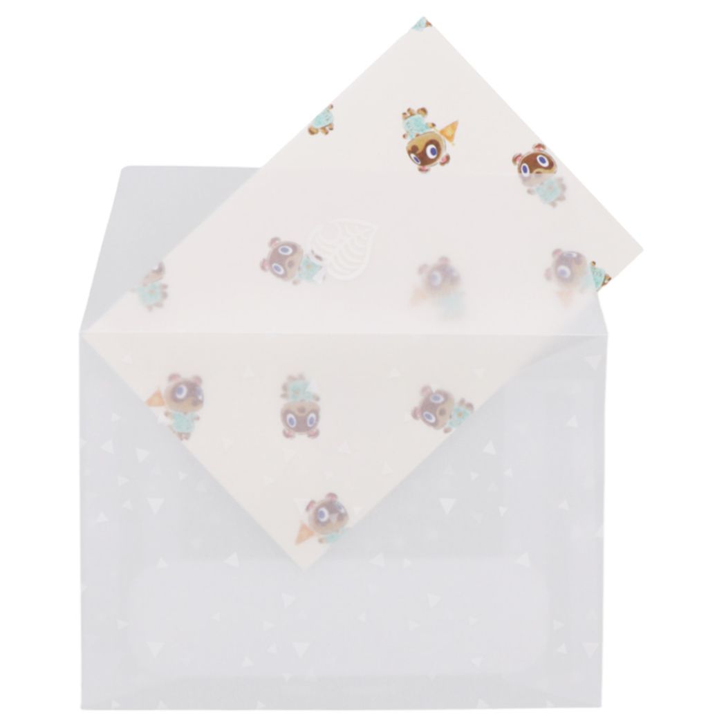 手渡し手紙セット あつまれどうぶつの森 ミニレターセット グリーン ミニ便箋&ミニ封筒