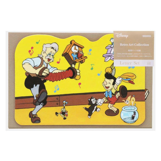 ピノキオ ダイカットレターセット レターセット レトロ アートコレクション ディズニー キャラクター