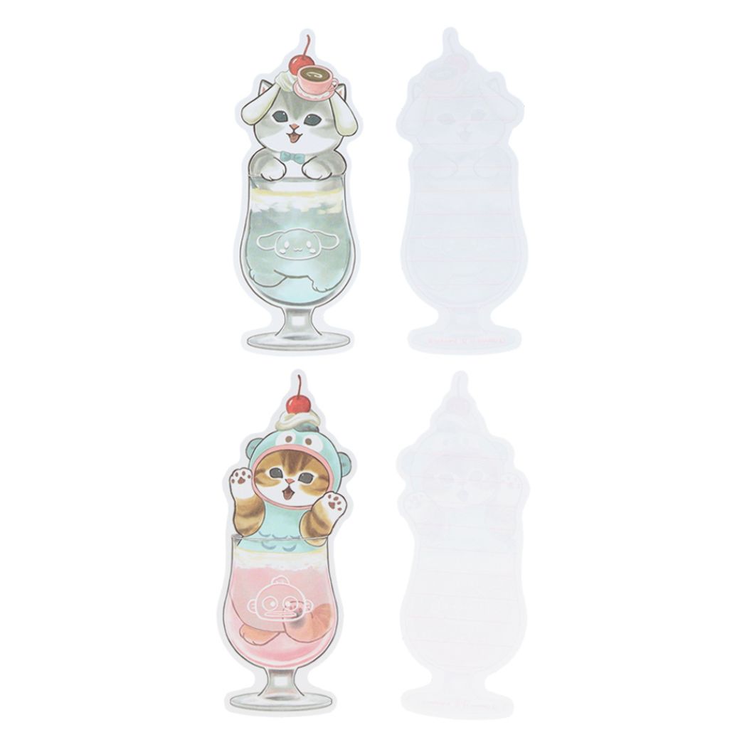 モフサンド レターセット/お手紙セット ダイカットミニレター ms×sc ソーダ mofusand サンスター文具