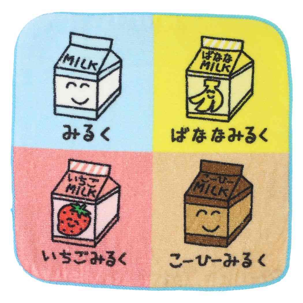 コンビニおえかきさん グッズ ハンカチタオル プリントタオル ミニタオル 3 ぱっくじゅーす