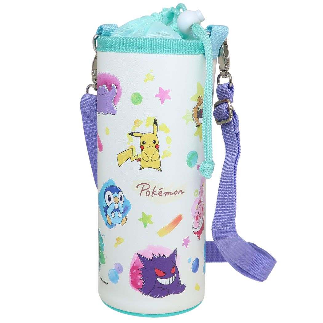 ポケットモンスター グッズ ペットボトルホルダー キャラクター エナメルボトルカバー ちらしアイボリー