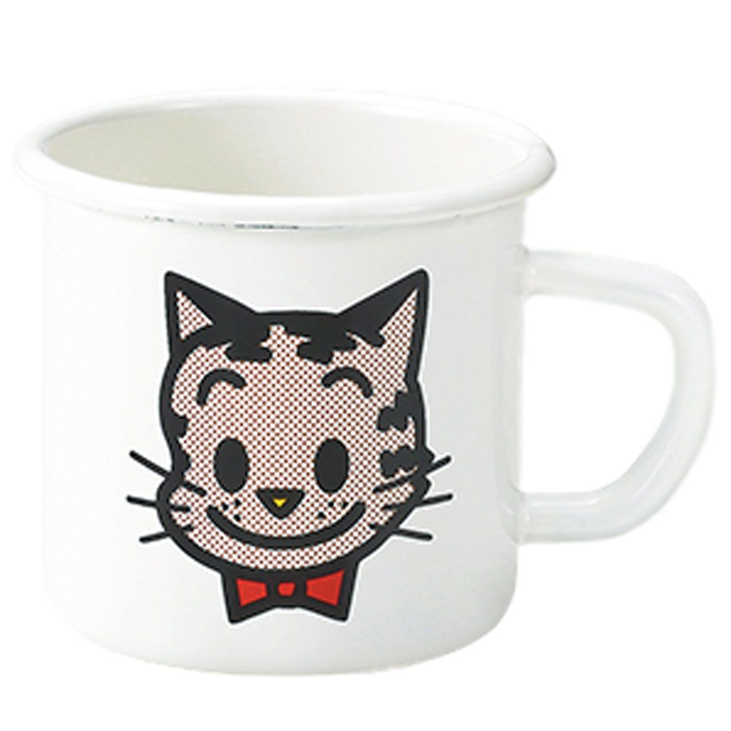 オサムグッズ グッズ マグカップ キャラクター ホーローマグカップ フェイス キャット