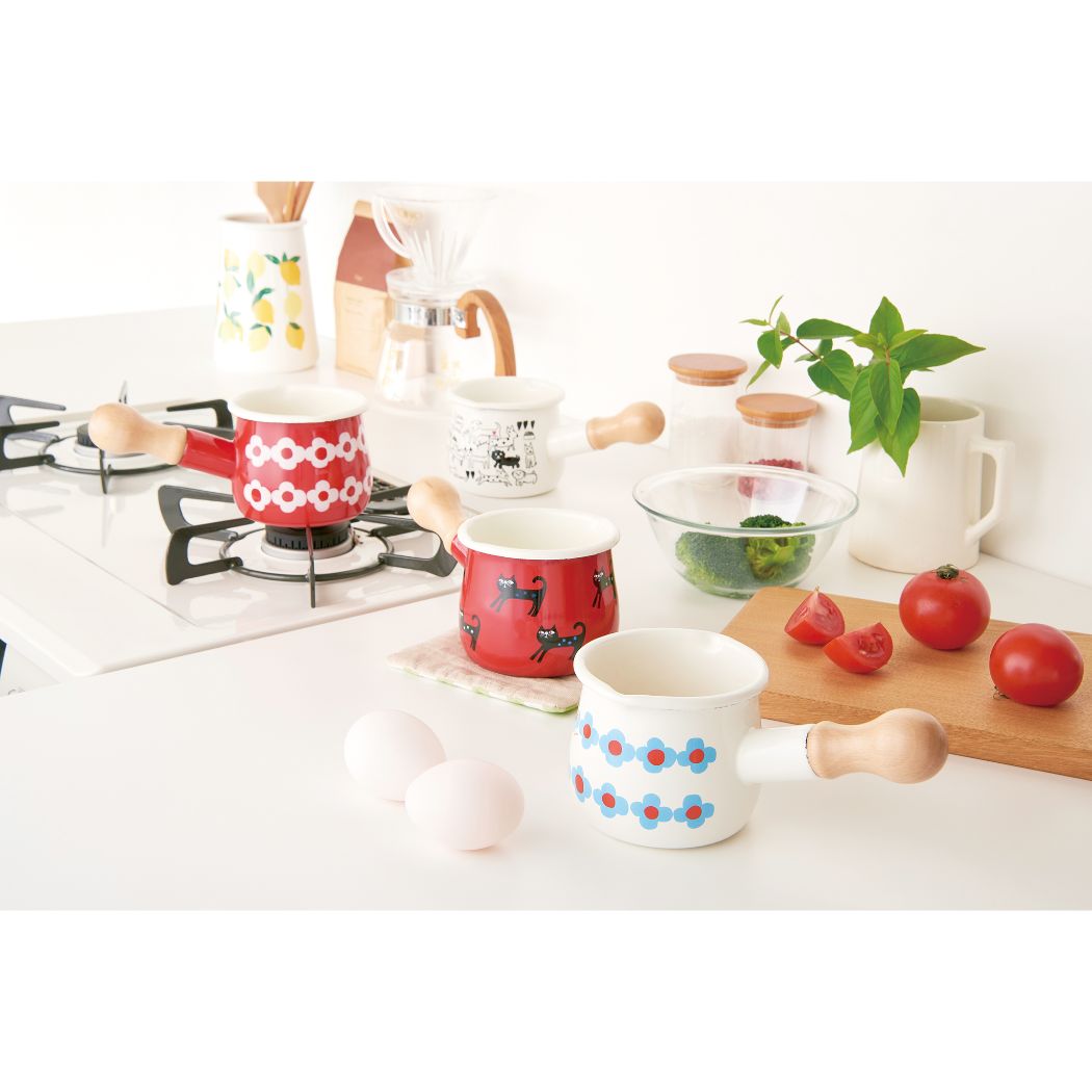 調理器 プルーン Plune. ホーロープチミルクパン 堀内映子 レモン ガス火専用 片手鍋