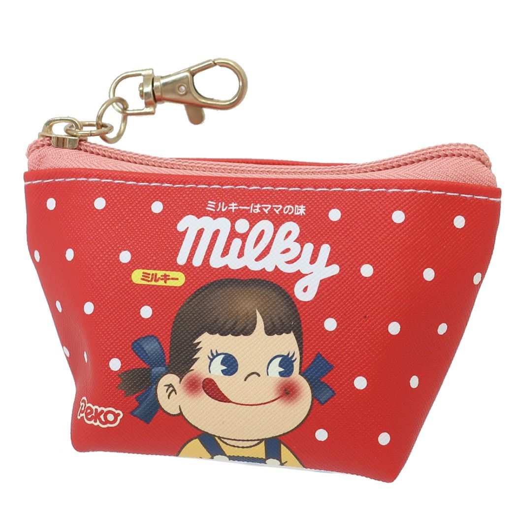 ミニポーチ ペコちゃん 三角ミニポーチ ミルキー 不二家 ティーズファクトリー