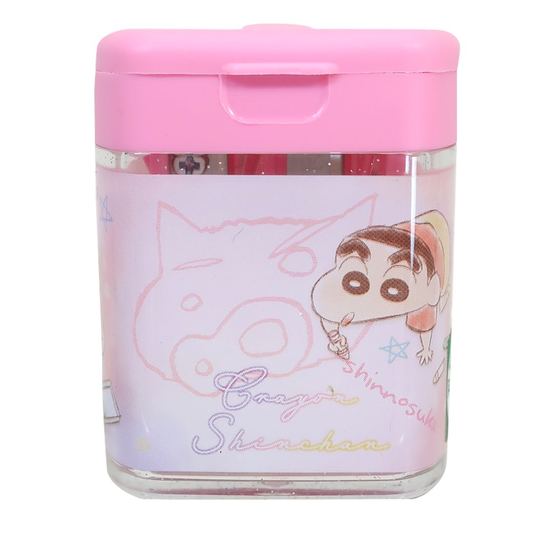 ツインシャープナー クレヨンしんちゃん 鉛筆削り ふわふわクレヨン ピンク グッズ プレゼント 男の子 女の子 ギフト