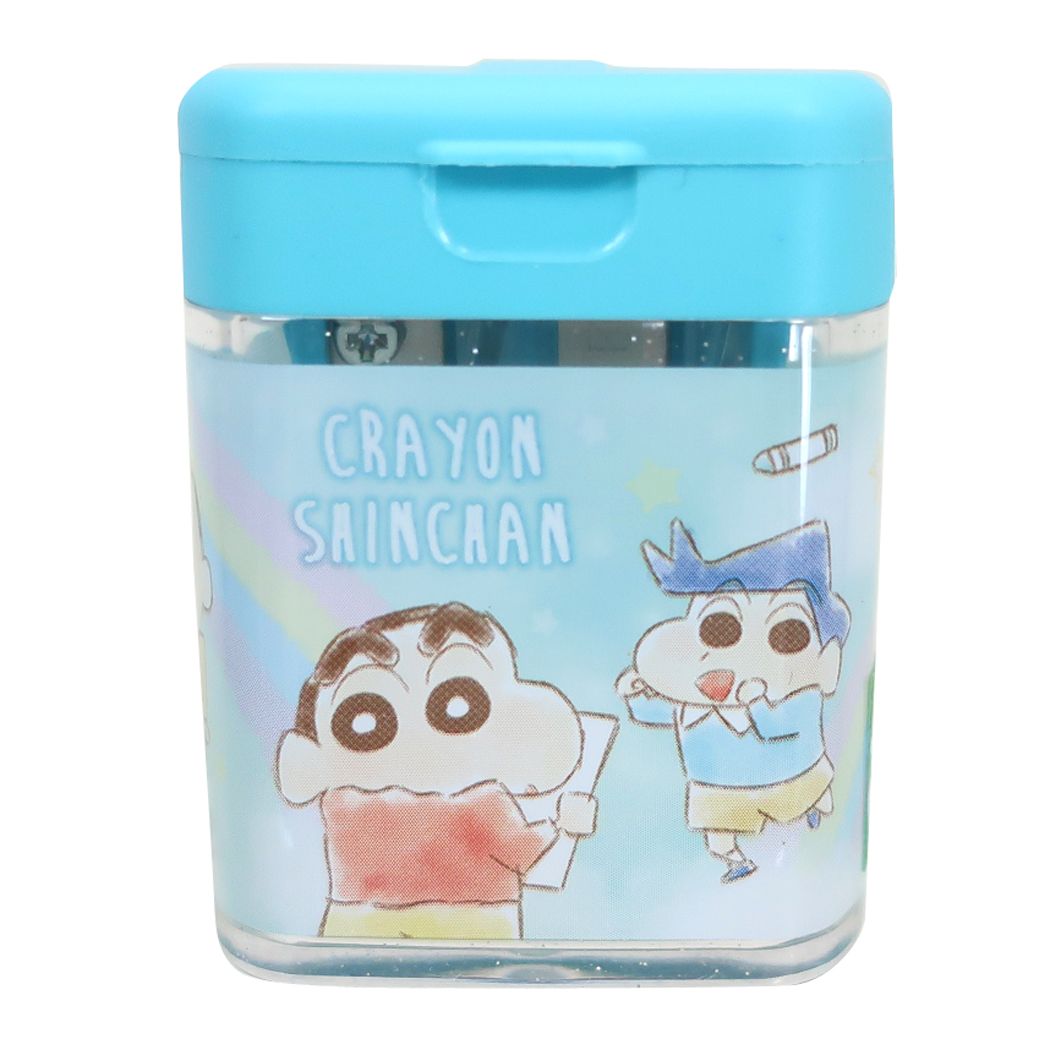 クレヨンしんちゃん 鉛筆削り ツインシャープナー ふわふわクレヨン ミントグリーン ティーズファクトリー プレゼント 男の子 女の子