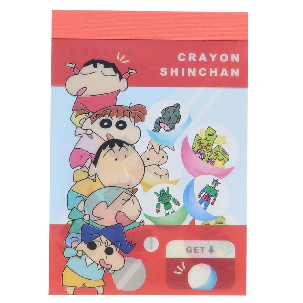 クレヨンしんちゃん グッズ メモ帳 アニメキャラクター ゲームセンター風レイヤーミニメモ ミニミニメモ カプセル