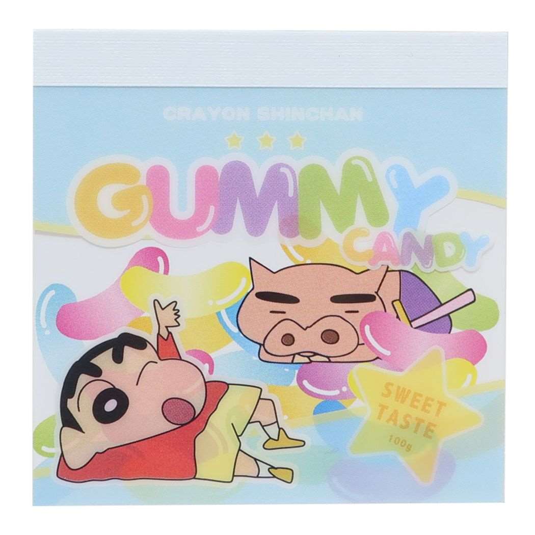 クレヨンしんちゃん パッケージ風レイヤーミニメモ ミニミニメモ メモ帳 アニメキャラクター グミ