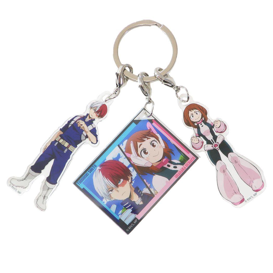 僕のヒーローアカデミア 3チャームキーホルダー キーリング 轟焦凍&麗日お茶子 少年ジャンプ アニメキャラクター