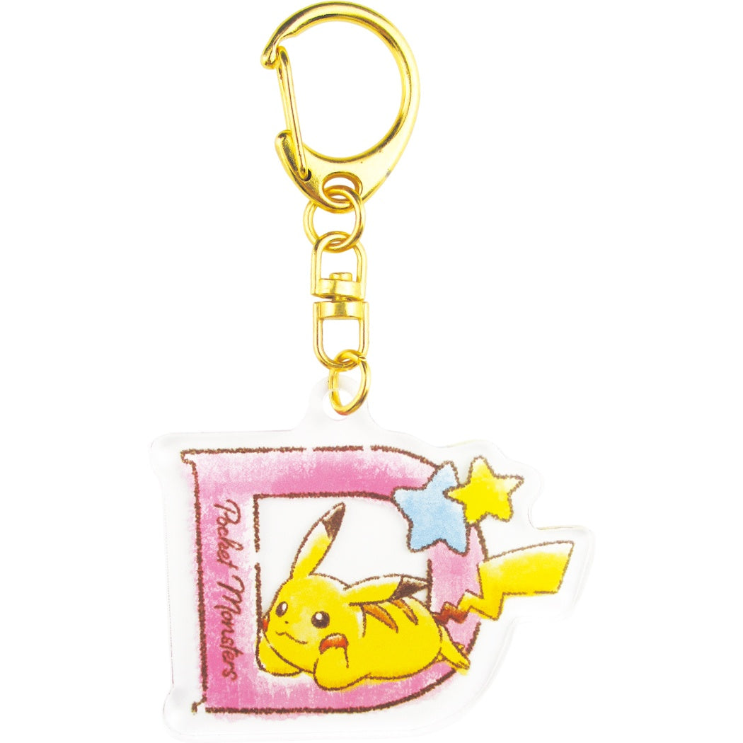 ポケモン グッズ イニシャル アクリル キーホルダー ピカチュウ D ポケットモンスター キャラクター プレゼント 男の子 女の子 ギ