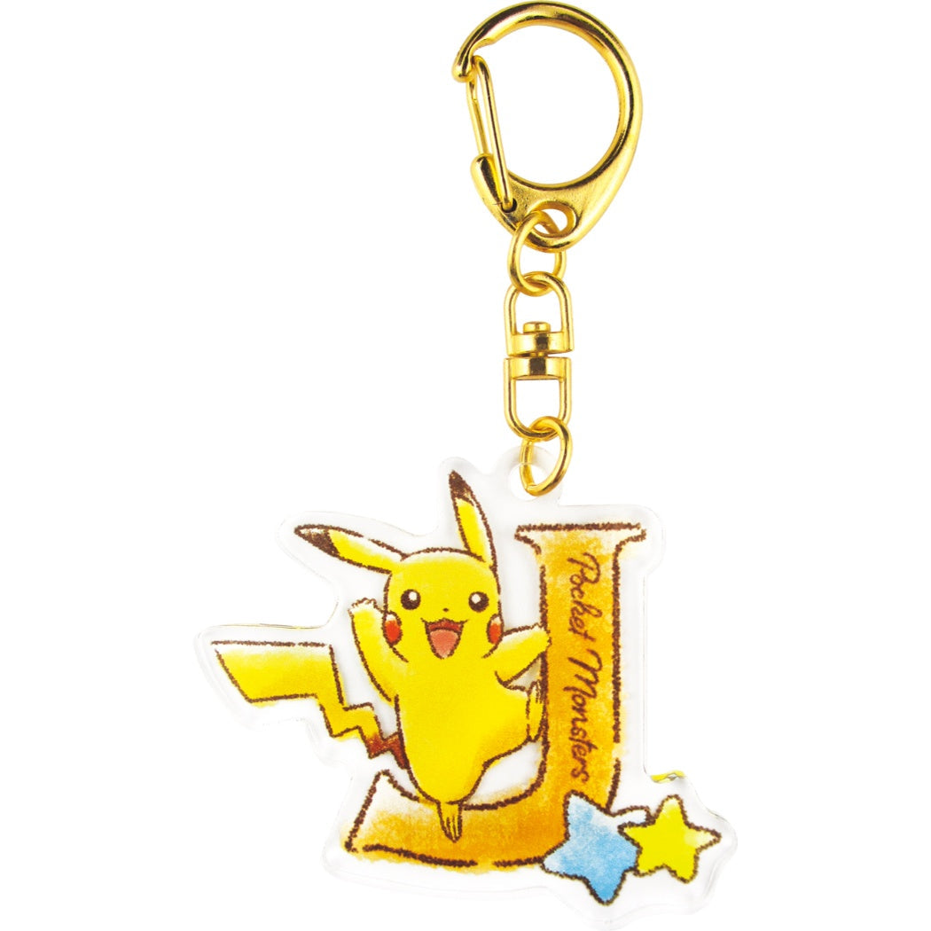 ポケモン グッズ イニシャル アクリルキーホルダー ピカチュウ J ポケットモンスター キャラクター プレゼント 男の子 女の子 ギフ
