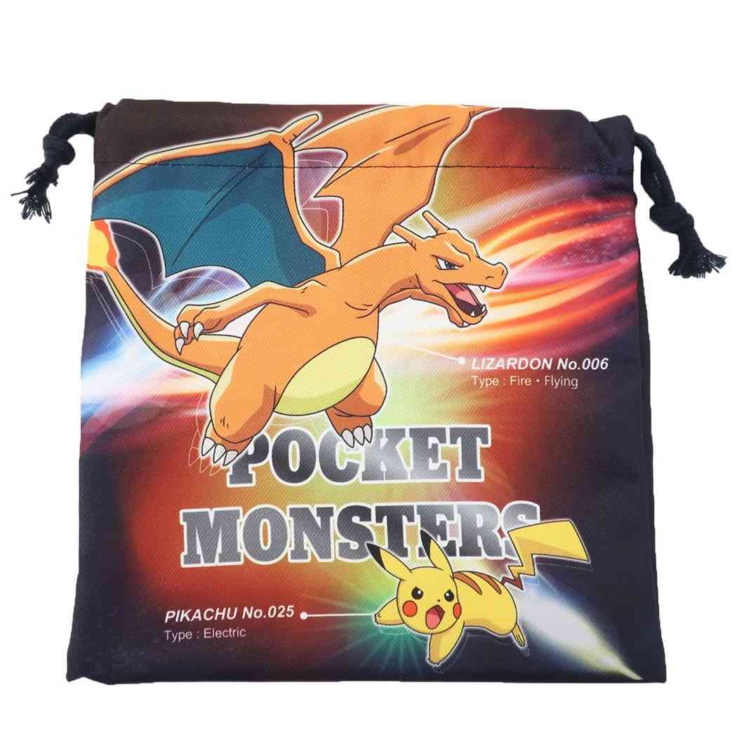 ポケットモンスター 巾着袋 フラット きんちゃくポーチ ファイアーフレイム ポケモン ティーズファクトリー プレゼント 男の子 女の子