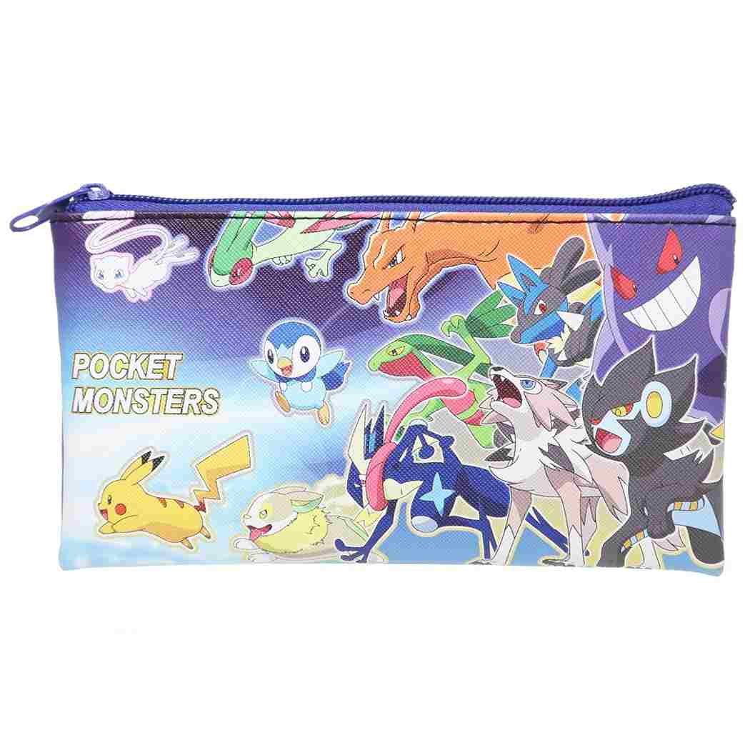 ポケットモンスター ペンケース 筆箱 ポケモン フラット マルチポーチ キャラクター ギャザー プレゼント 男の子 女の子 ギフト