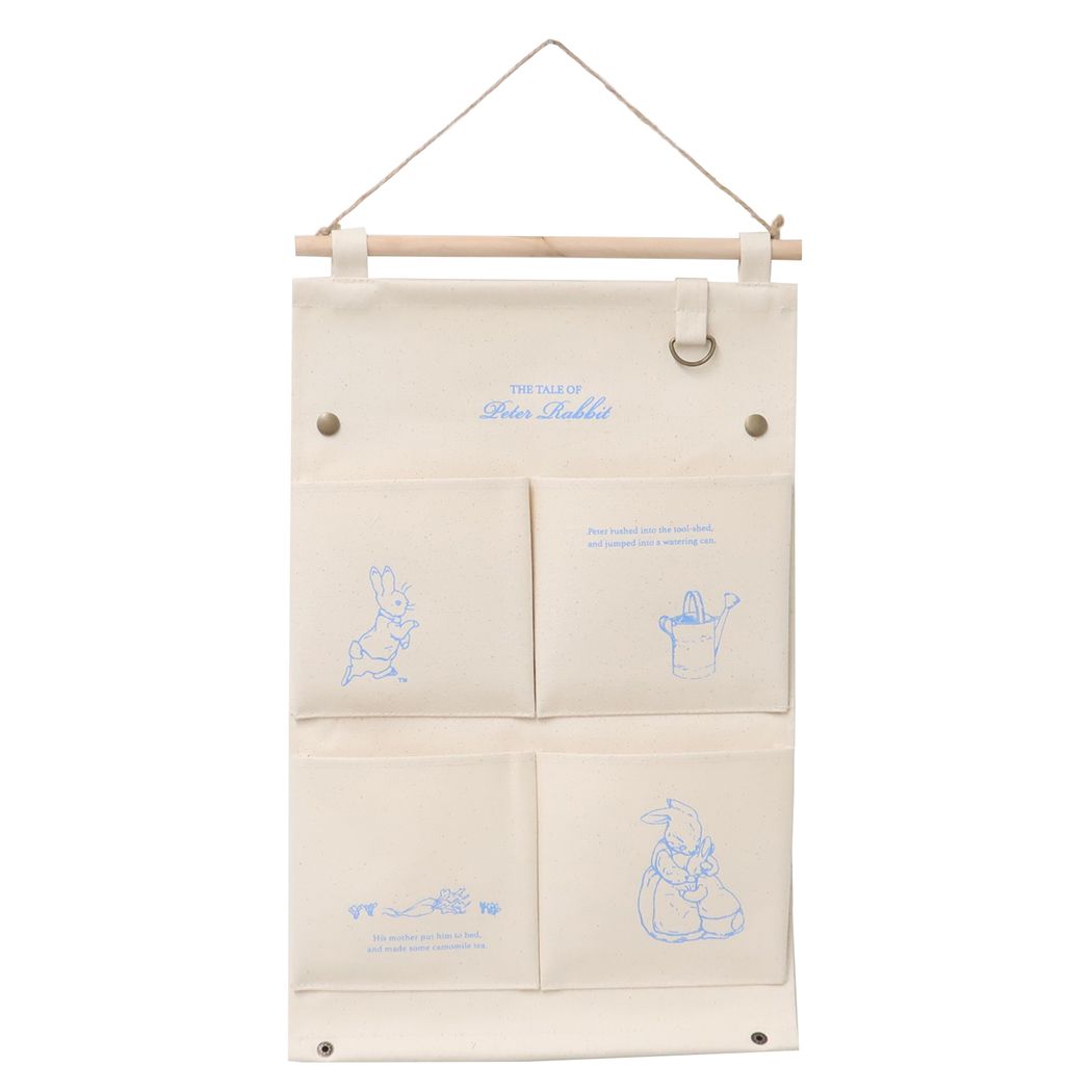 ピーターラビット ウォールポケット 収納用品 ブルー 絵本キャラクター