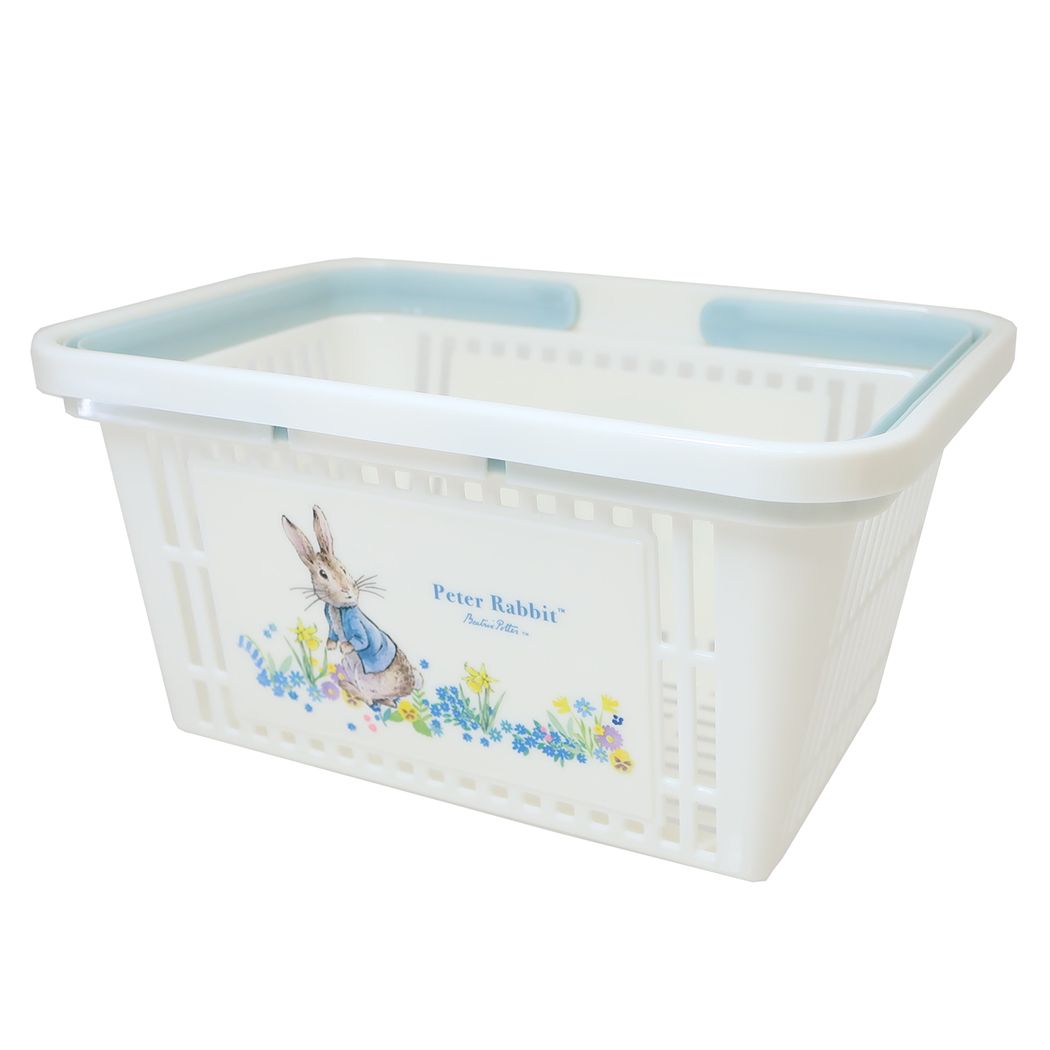ピーターラビット グッズ 収納用品 絵本キャラクター キャラバスケット アイボリー