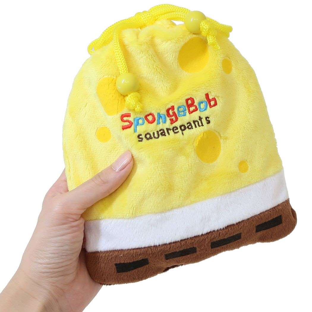 スポンジボブ キャラクター 巾着袋 ぬいぐるみ巾着 くちあき