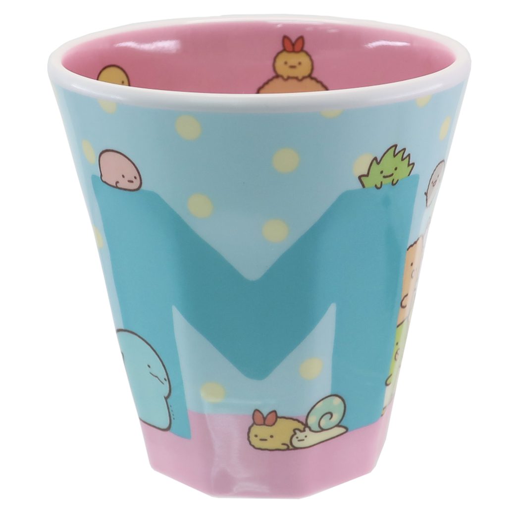 すみっコぐらし イニシャル メラミンカップ M サンエックス ティーズファクトリー メラミン食器 プレゼント 男の子 女の子 ギフト