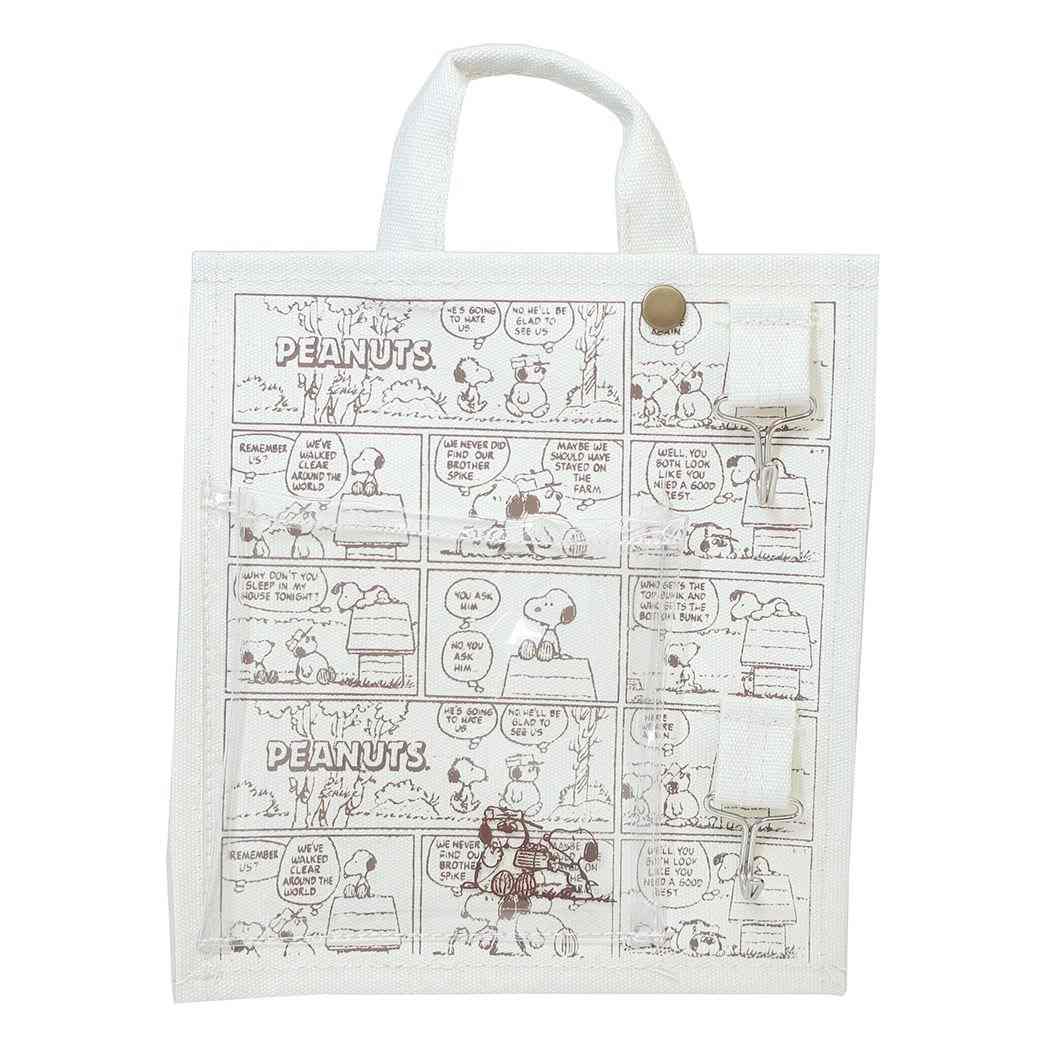 スヌーピー フック付きマルチポケット 収納用品 アイボリー ピーナッツ キャラクター