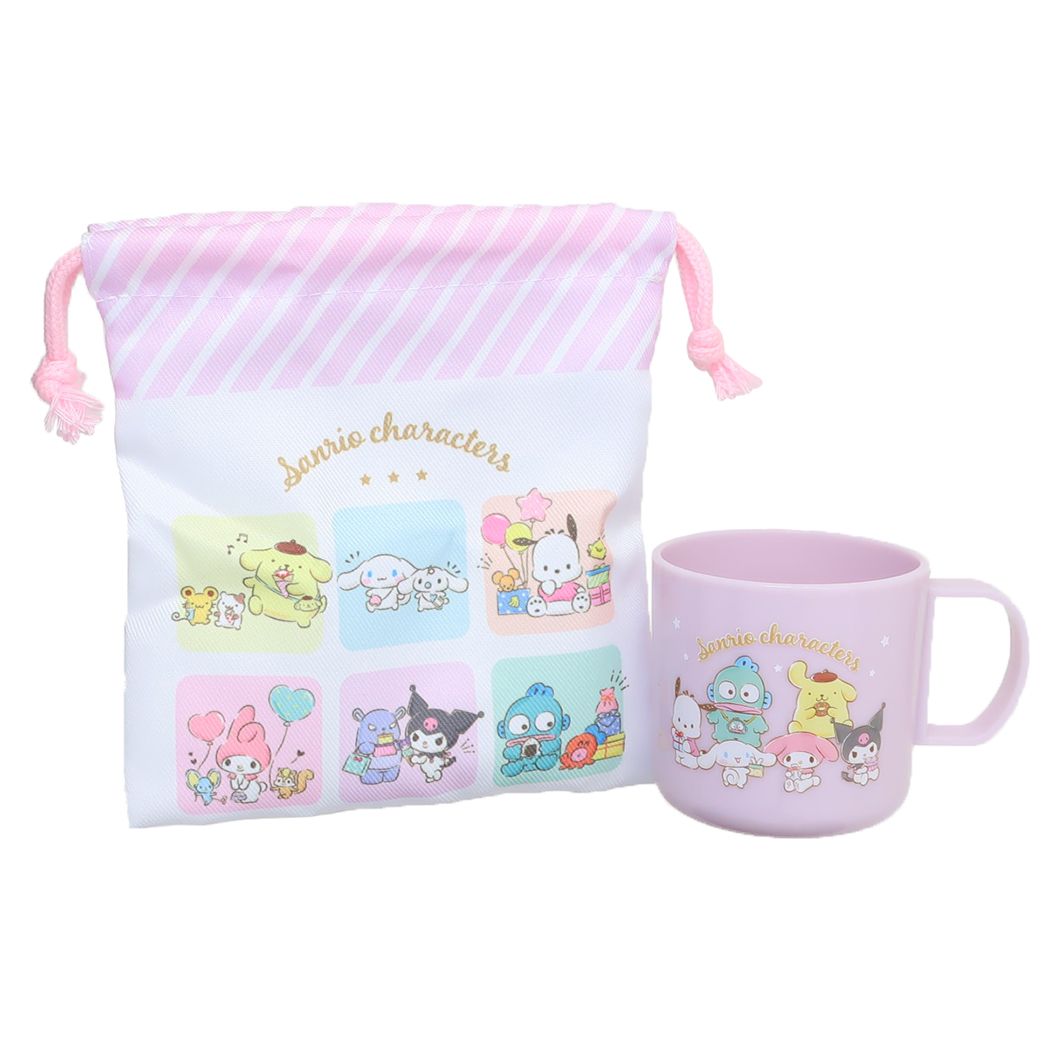 巾着袋 サンリオキャラクターズ プラコップ&巾着セット ショッピング 新入学 サンリオ ティーズファクトリー
