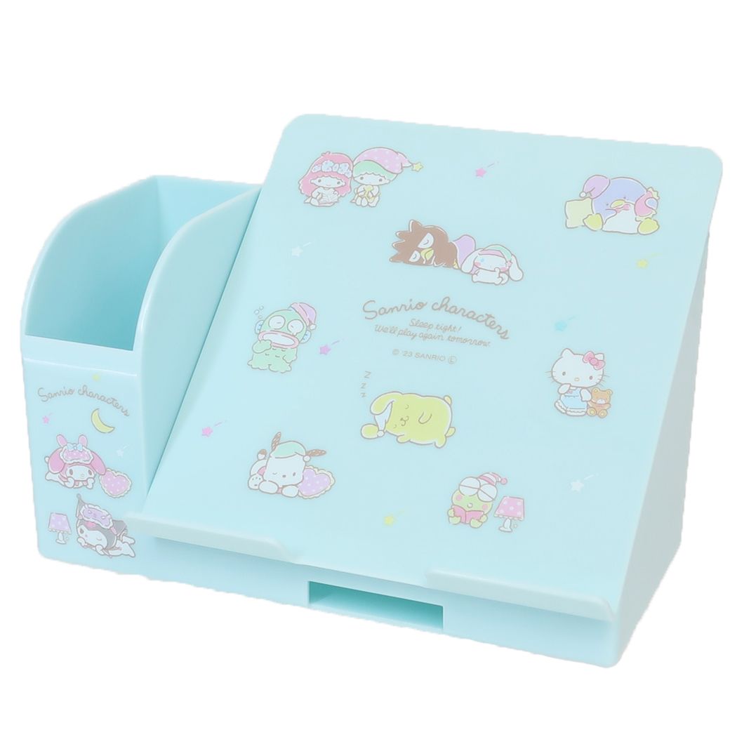 卓上収納 サンリオキャラクターズ マルチスタンド 小物入れ付きペンスタンド&スマホスタンド おねむ サンリオ ティーズファクトリー