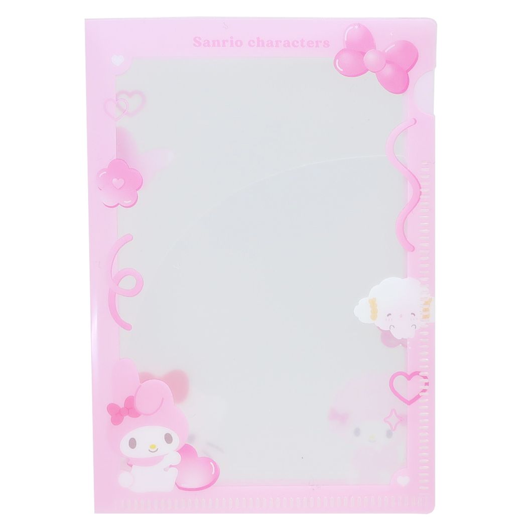 クリアフォルダー サンリオキャラクターズ カスタマイズファイル&ステッカー ピンク サンリオ