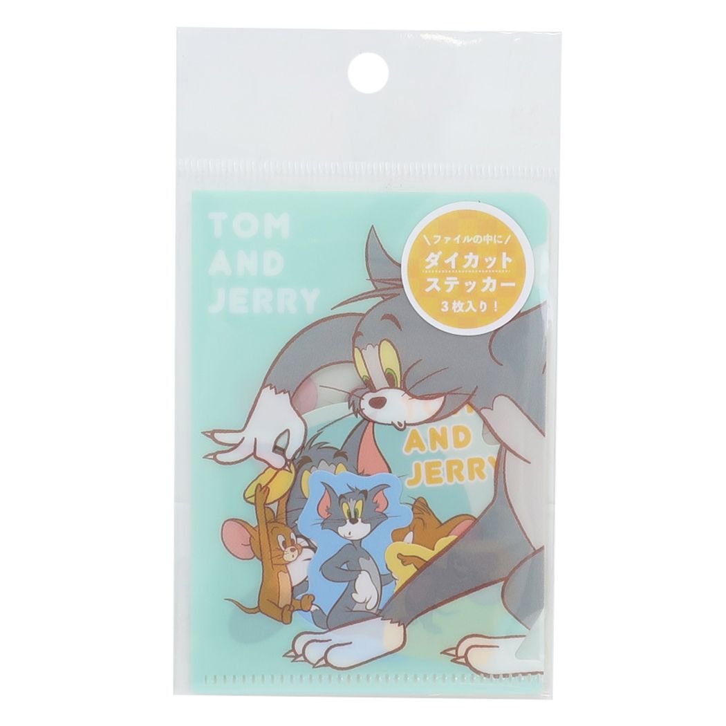 トムとジェリー ファイル入りステッカー ワーナーブラザース ダイカットステッカー キャラクター トム&ジェリー