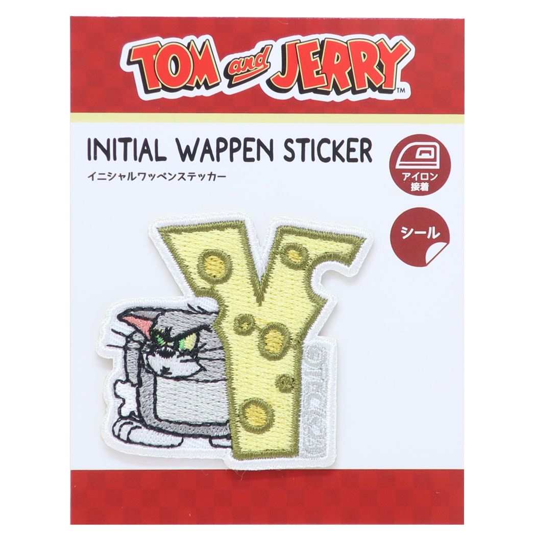トムとジェリー グッズ ワッペン ワーナーブラザース キャラクター イニシャルワッペンステッカー