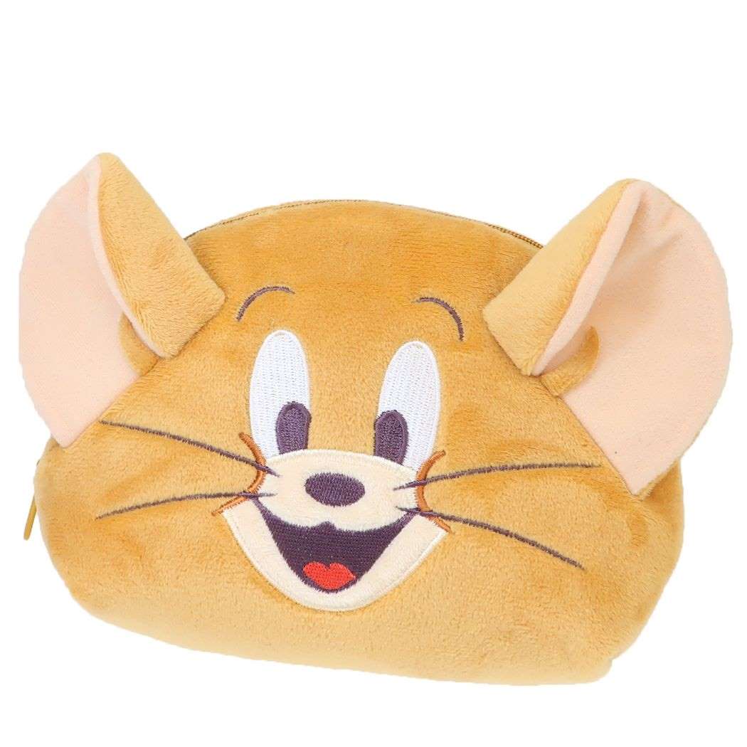 トムとジェリー キャラクター コスメポーチ ぬいぐるみシェル型フェイスポーチ ジェリー ワーナーブラザース