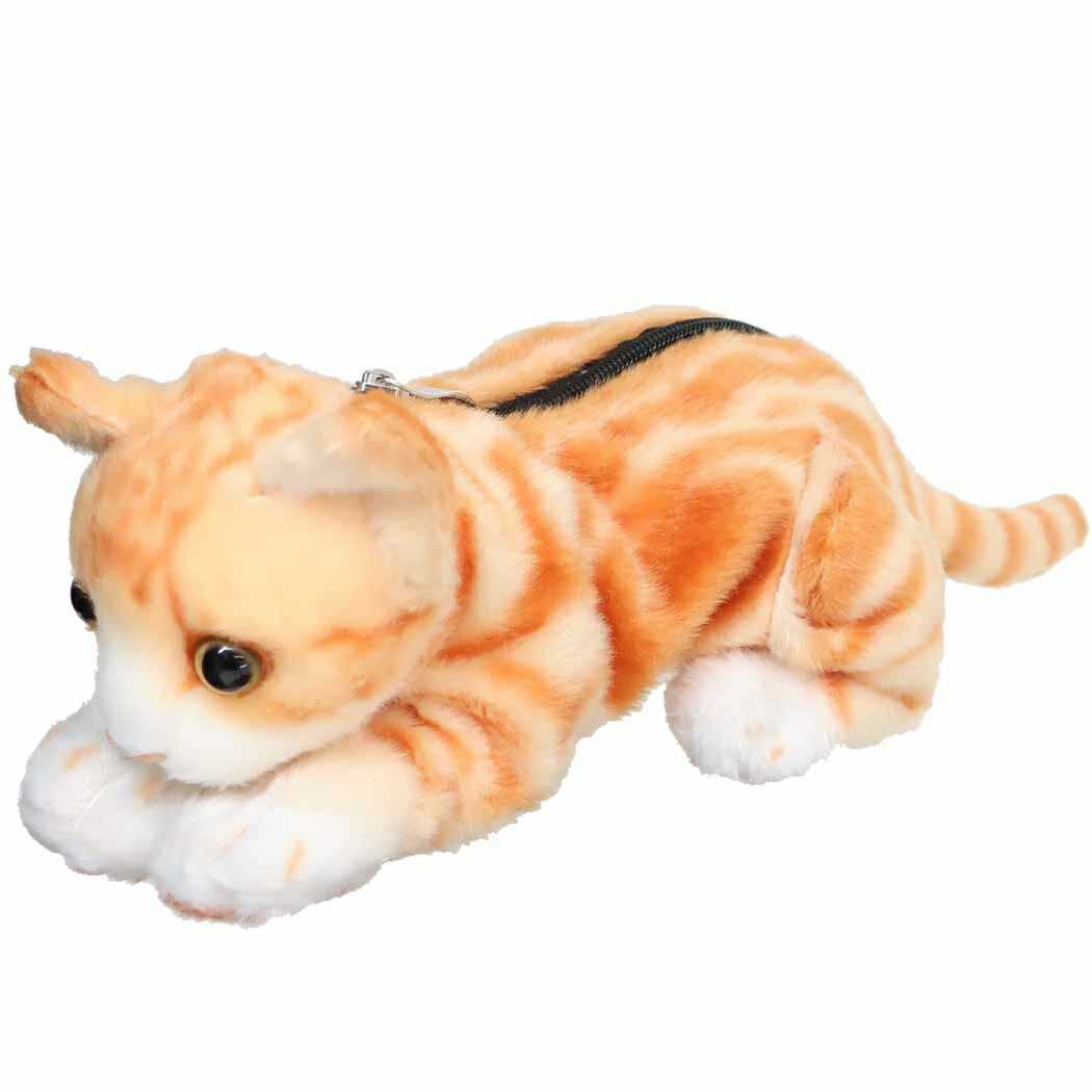 ペンケース リアルねこぬいぐるみポーチ トラ ねこ プレゼント 男の子 女の子 ギフト