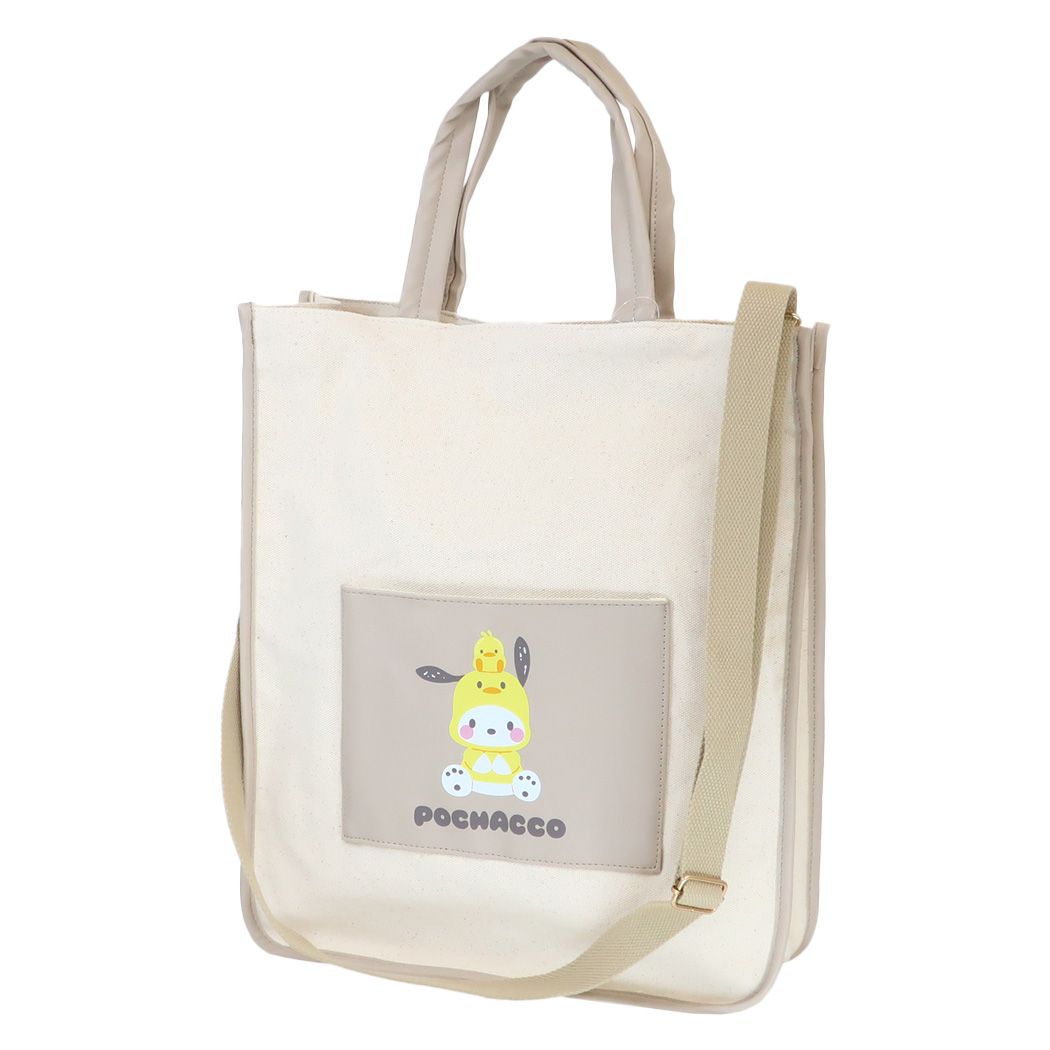 ポチャッコ グッズ トートバッグ キャラクター 合皮ポケットショルダーバッグ