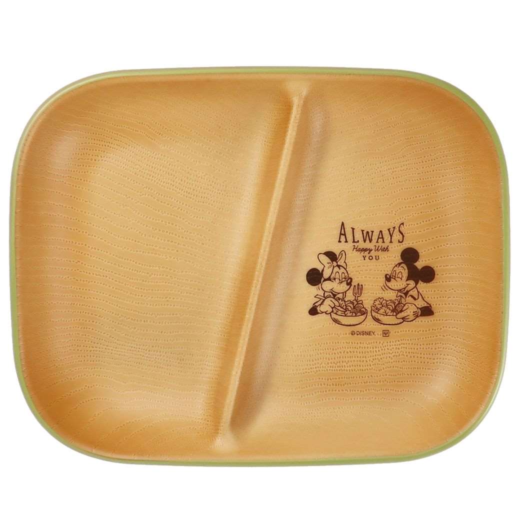 中皿 樹脂製 ランチプレート スクエア 仕切り付き ディズニー ミッキー&ミニー キャラクター プレゼント 男の子 女の子 ギフト