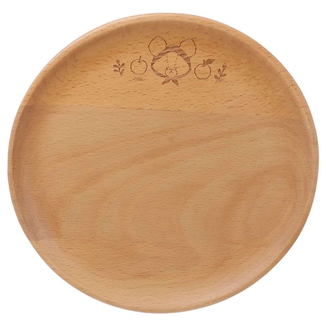 くまのがっこう 木製丸皿 中皿 アップルガール ジャッキー 絵本キャラクター