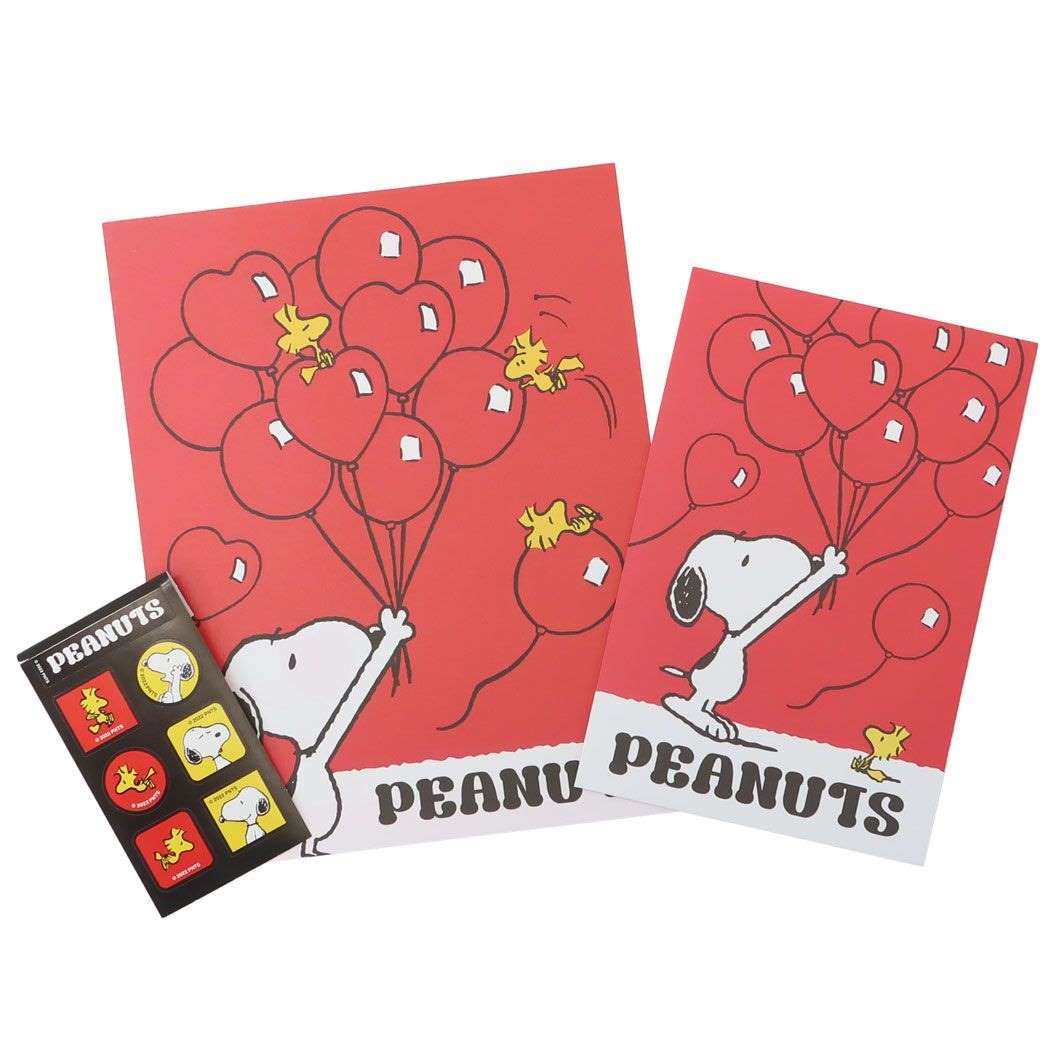 スヌーピー レターセット ピーナッツ 手紙セット キャラクター A Love and be Happy