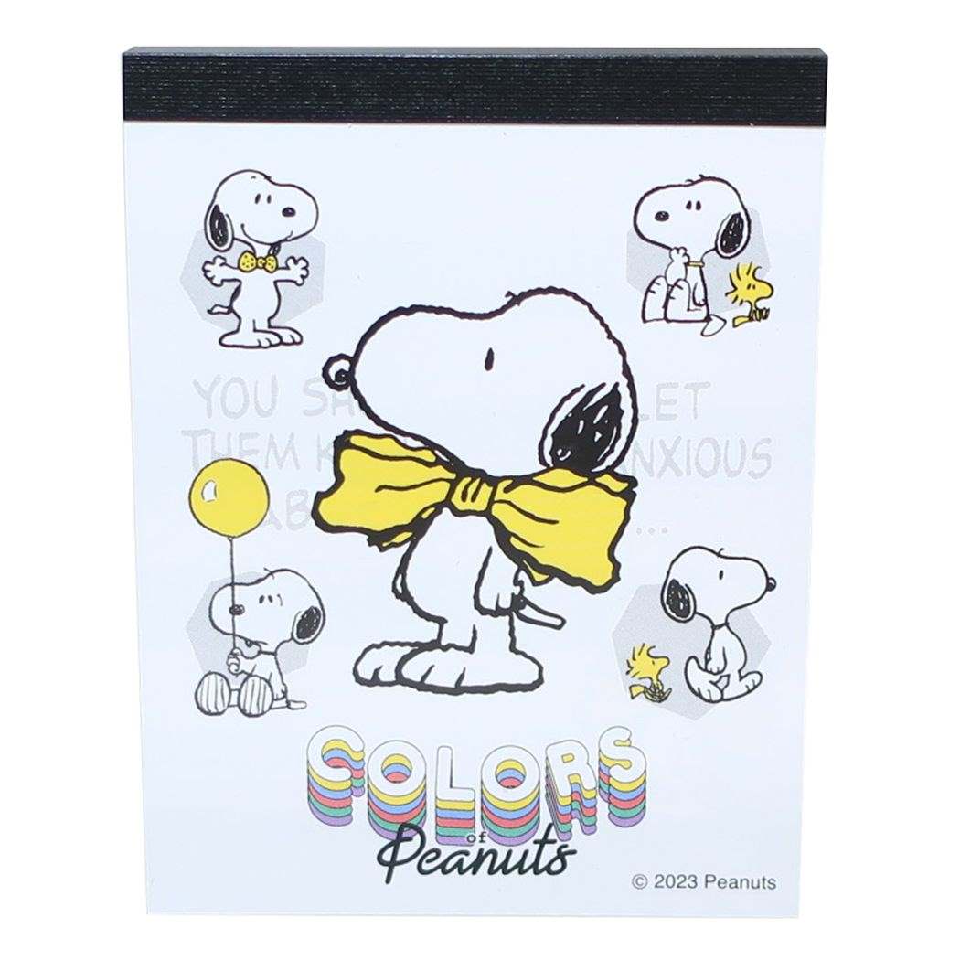スヌーピー グッズ メモ帳 キャラクター ミニメモ ミニミニメモ COLORS of Peanuts A