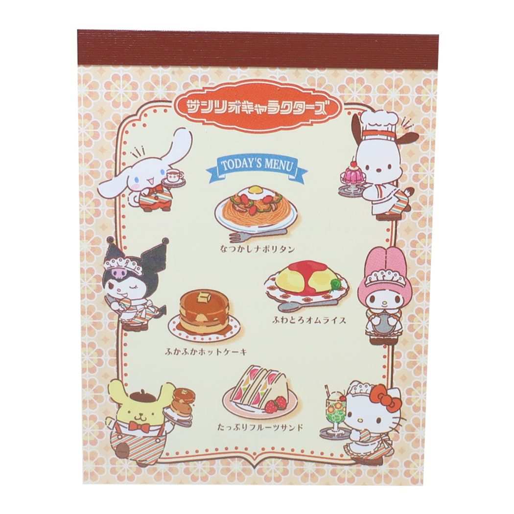 ミニメモM/X喫茶サンリオ2号店 サンリオキャラクターズ ミニミニメモ サンリオ 山野紙業