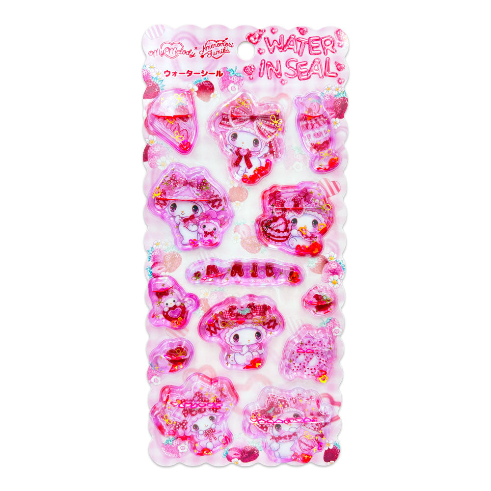 【おひとり様1つまで】 マイメロディ シールシート ウォーターシール スパンコール入り デコレーション デコシール 金箔加工 サンリオ クローズピン【海外不可】