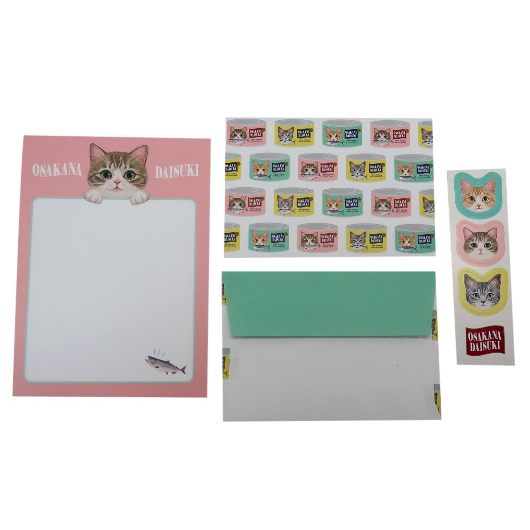 レターセット 可愛い ミニ レターセット フェリシモ猫部 手渡し手紙セット 267ホワイト ねこ アクティブコーポレーション ミニ封筒&ミニ便箋&シール かわいい 通販 メール便可
