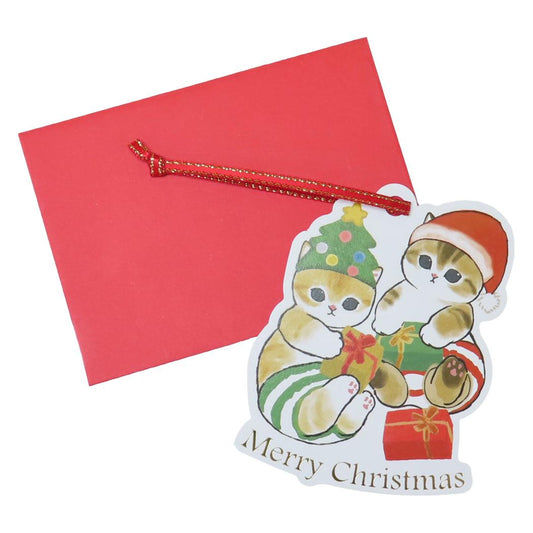 ミニカード ミニグリーティングカード モフサンド プレゼント mofusand アクティブコーポレーション ギフト雑貨 Xmasカード CHRISTMAS メール便可