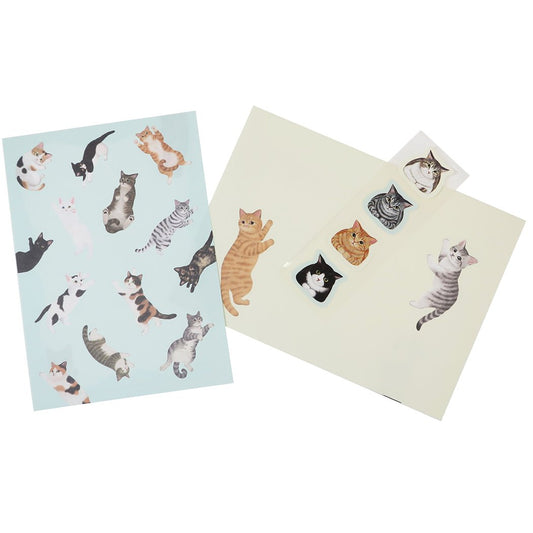 レターセット 可愛い 手紙セット レターセット フェリシモ猫部 ブルー ねこ アクティブコーポレーション 封筒＆便箋＆シール メール便可