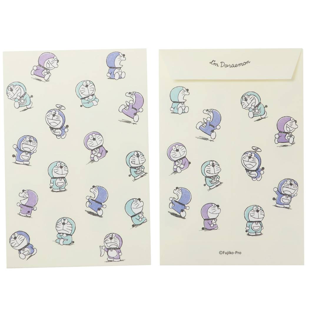 レターセット 可愛い ミニレターセット 手渡し手紙セット ドラえもん 藤子F不二雄 アクティブコーポレーション ミニ封筒＆ミニ便箋 アニメメール便可