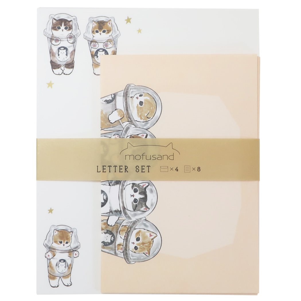 レターセット 可愛い 手紙セット モフサンド 宇宙服 mofusand アクティブコーポレーション 便箋＆封筒 メール便可