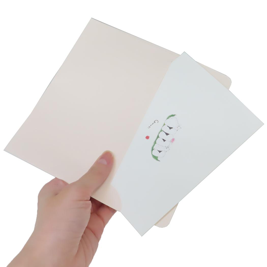 メッセージカード グリーティングカード トコロコムギ 桜前線 二つ折り アクティブコーポレーション 封筒付き かわいい メール便可