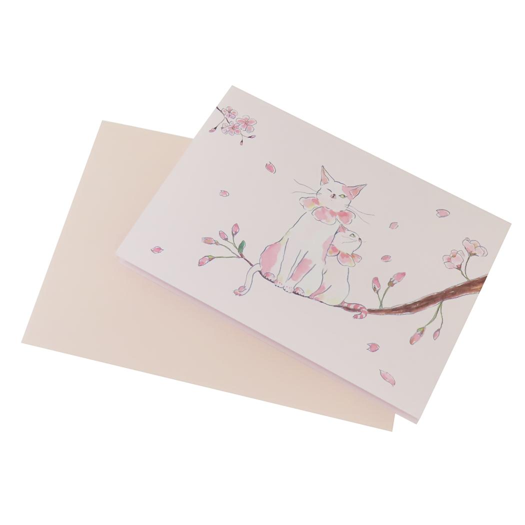 メッセージカード グリーティングカード トコロムギ 桜 POP UP アクティブコーポレーション 封筒付き かわいい 日本製 メール便可