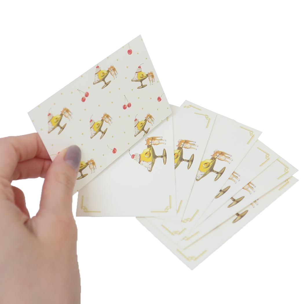 しばいぬと純喫茶ミニメッセージカード グリーティングカード 村田夏佳 プリン 犬 アクティブコーポレーション 文房具 メッセージカード 贈り物 かわいい メール便可