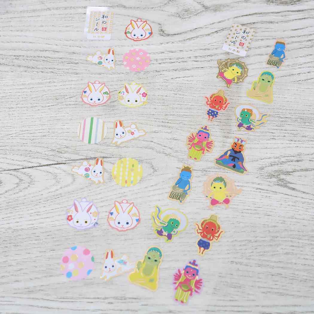 和のシール シールシート うさぎ アクティブコーポレーション デコシール かわいい メール便可