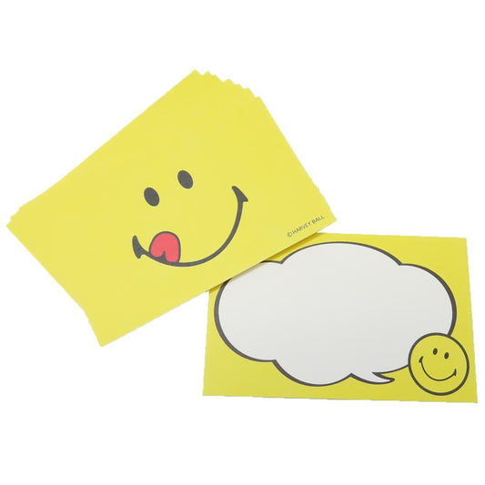 ミニメッセージカード 8枚セット ミニメッセージカード スマイリーフェイス イエロー ANS-26 Smiley Face アクティブコーポレーション 誕生日 メール便可