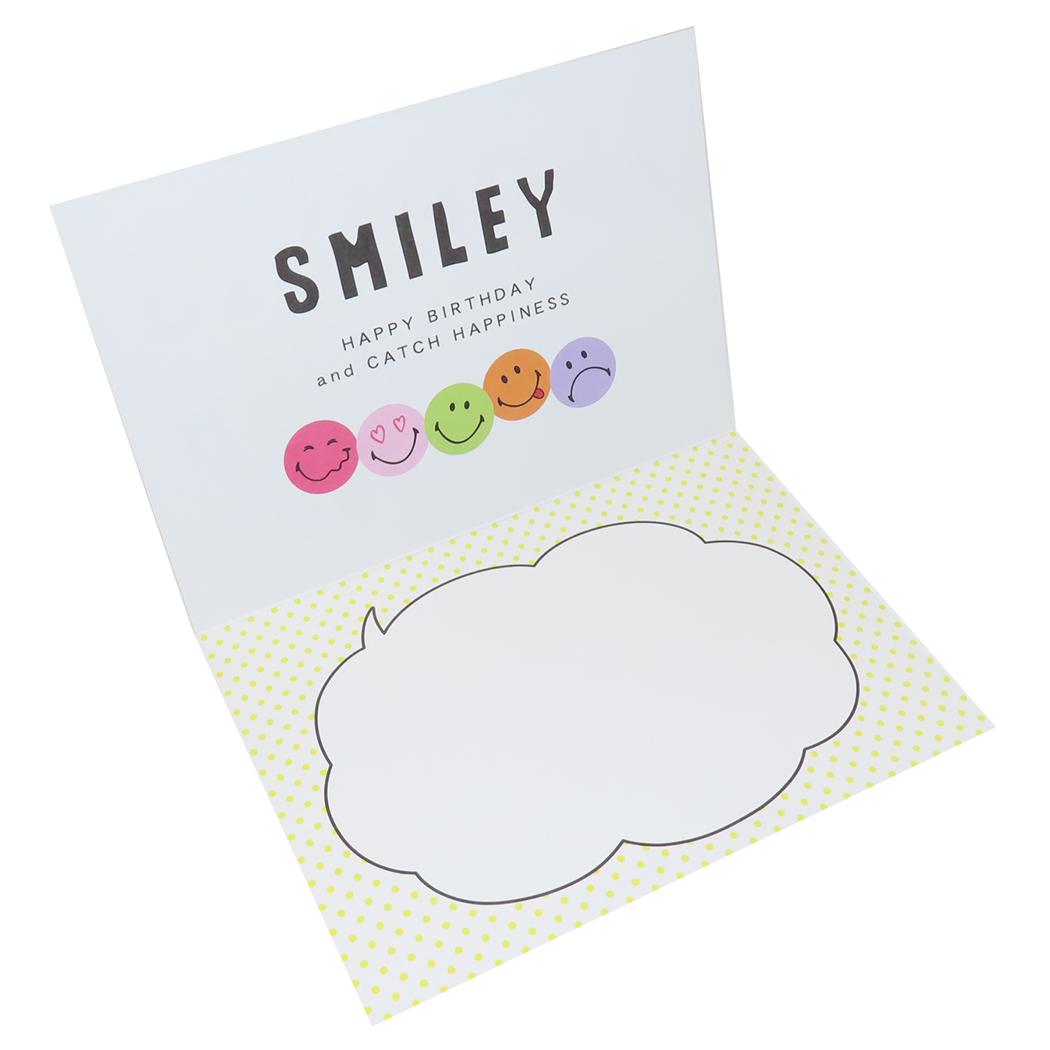 メッセージカード グリーティングカード スマイリーフェイス バースデー GE-109 Smiley Face アクティブコーポレーション 封筒付き メール便可