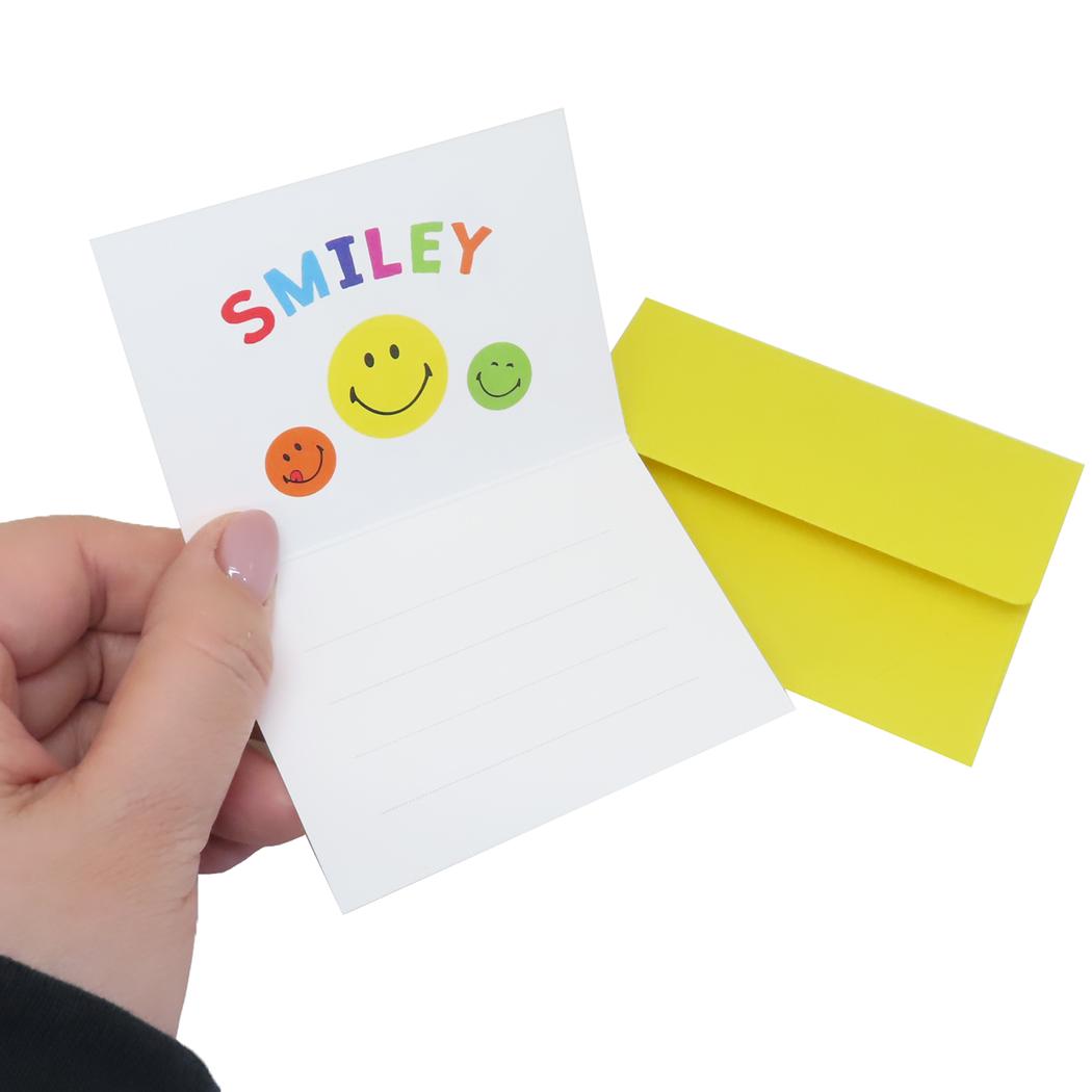 ミニカード ミニメッセージカード スマイリーフェイス サンキュー MG-47 Smiley Face アクティブコーポレーション 封筒付き メール便可