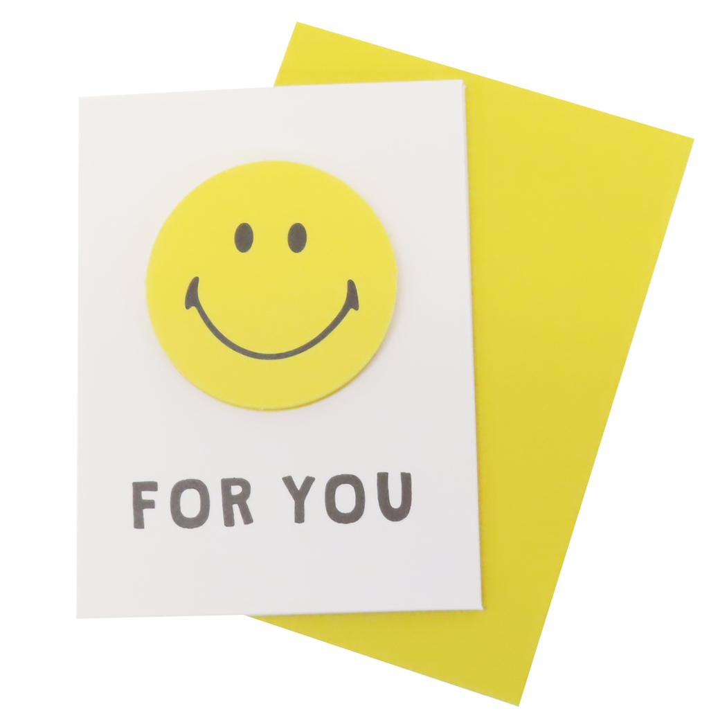 ミニカード ミニメッセージカード スマイリーフェイス FOR YOU MG-48 Smiley Face アクティブコーポレーション 封筒付き メール便可